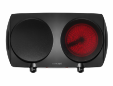 CONCEPT Elektrický dvouplotýnkový vařič černý 2500 W VE3060