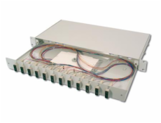 Digitus Optický rozvádzač, vrátane kazety a pigtailov 6xSC, 09/125, OS1, 1U