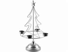 Lumarko Svícen vánoční stromeček 23,5x11xv38cm stříbrný Lumarko Svícen vánoční stromeček 23,5x11xv38cm stříbrný