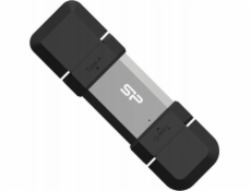 Silicon Power SP128GBUC3C51V1S USB paměť 128 GB USB Type-A / USB Type-C 3.2 Gen 1 (3.1 Gen 1) Černá, Stříbrná