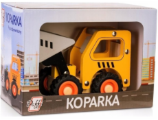 Daffi Dřevěné auto s pneumatikami Bagr