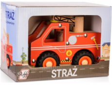 Daffi Dřevěné auto s pneumatikami Hasičský sbor