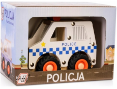 Daffi Dřevěné auto s pneumatikami Policie