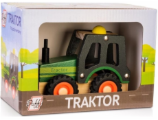 Daffi Dřevěné auto s pneumatikami traktoru