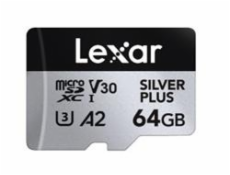 Lexar paměťová karta 64GB High-Performance Silver Plus microSDXC™ UHS-I, čtení/zápis: 205/100MB/s