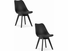 Leobert Židle MARK - černá / černé nohy x 2