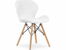 Leobert Židle LAGO, ekokůže - bílá x 1