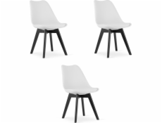 Leobert Židle MARK - bílé / černé nohy x 3