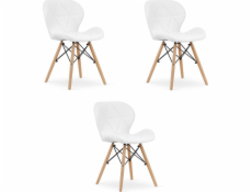 Leobert Židle LAGO ekokůže - bílá x 3