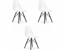 Leobert Židle OSAKA průhledná / černé nohy x 3