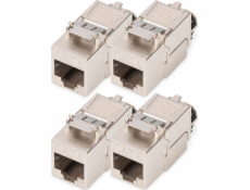 Digitus DIGITUS CAT 8.1 Keystone Modul, geschirmt, werkzeugfrei 4 Stk.