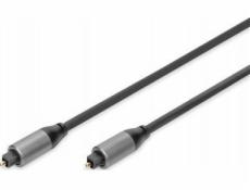 Digitus Optický audio kabel Toslink 2,2 mm/Toslink 2,2 mm M/M hliníkový, 3 m