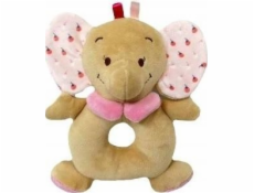 TULILO Chrastítko - růžový slon 18 cm