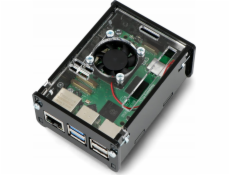 Argon40 Argon NEO 5 M.2 NVMe PCIe skříň pro Raspberry Pi 5 - s ventilátorem a chladičem - hliník - černá