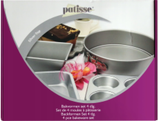 Patisse Patisse - Sada 4 forem na pečení se stříbrným víkem