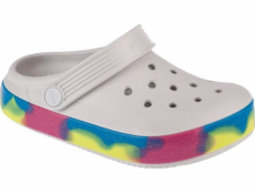 Crocs Dětské dřeváky Crocs Off Court Glitter Band 209714-1FS bílé 28/29