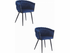Leobert Židle ORION - tmavě modrý samet x 2
