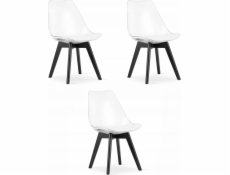 Leobert Židle MARK - průhledné / černé nohy x 3