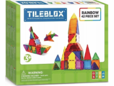Magformers Magnetické bloky Tileblox Duhová sada 42 dílků
