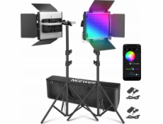 Neewer Sada studiového osvětlení 2x světlo do stodoly RGB 50w 3200-5600k + 2x stativ / RGB 660pro II