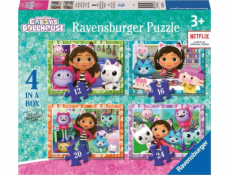 Ravensburger Polska Gabiin kočičí domek 4 v 1 puzzle 12/16/20/24 dílků