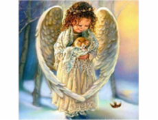 Norimpex Diamantová mozaika - Anděl s kotětem