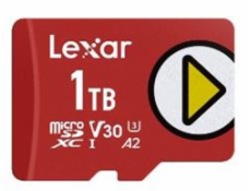 Lexar paměťová karta 1TB PLAY microSDXC™ UHS-I cards, čtení/zápis 205/140 MBs