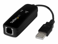 StarTech.com USB 2.0 Fax Modem, 56K External Hardware Dial Up V.92 Modem/Dongle/Adapter, Computer/Laptop Fax Modem, USB to Telephone Jack, USB Data Modem, Network Fax/CMR/POS - 56K V.92 Modem Dongle -