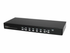 StarTech.com 8 Port 1U Rackmount USB KVM Switch Kit with OSD and Cables - Rack mount KVM - VGA KVM Switch - 8 Port KVM Switch (SV831DUSBUK) - Přepínač KVM - 8 x KVM port(s) - 1 místní uživatel - Lze m