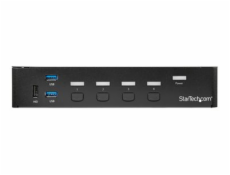StarTech.com 4 Port DisplayPort KVM Switch - DP KVM Switch with Audio and Built-in USB 3.0 Hub for Peripherals - 4K 30Hz (SV431DPU3A2) - Přepínač KVM / USB - 4 x KVM / zvuk / USB + 3 x SuperSpeed USB 