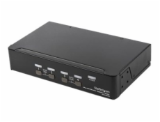 StarTech.com 4 Port DisplayPort KVM Switch, 4K 60Hz, Single Display, Dual Port UHD DP 1.2 USB KVM Switch with Integrated USB 2.0 Hub and Audio, Dell, HP, Apple, Lenovo, TAA Compliant - Keyboard/Video/