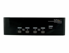 StarTech.com 4 Port DVI VGA Dual Monitor KVM Switch USB with Audio and USB 2.0 Hub (SV431DDVDUA) - Přepínač KVM / audio / USB - 4 x KVM / zvuk / USB - 1 místní uživatel - desktop - pro P/N: IM12D1500P
