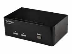 StarTech.com 2-Port DisplayPort KVM Switch - Dual-Monitor - 4K 60 - with Audio & USB Peripheral Support - DP 1.2 - USB Hub (SV231DPDDUA2) - Přepínač KVM / audio / USB - 2 x KVM / zvuk / USB - 1 místní
