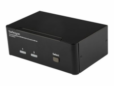 StarTech.com Dual Monitor DisplayPort KVM Switch - 2 Port - USB 2.0 Hub - Audio and Microphone - DP KVM Switch (SV231DPDDUA) - Přepínač KVM / audio - 2 x KVM / zvuk - 1 místní uživatel - desktop - pro