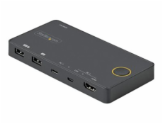 StarTech.com 2 Port Hybrid USB-A + HDMI & USB-C KVM Switch, Single 4K 60Hz HDMI 2.0 Monitor, Compact Desktop and/or Laptop HDMI KVM Switch, USB Bus Powered, Thunderbolt 3 Compatible - 2 Port HDMI KVM 