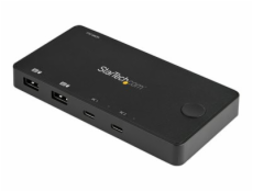 StarTech.com 2 Port USB C KVM Switch, 4K 60Hz HDMI, Compact Dual Port UHD USB Type C Desktop Mini KVM Switch with USB C Cables, Bus Powered, MacBook iPad Pro ThinkPad IdeaPad EliteBook - 4K HDMI KVM S