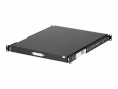 StarTech.com 1U Sliding Server Rack Mount Keyboard Shelf Tray - 55lbs - 22  Deep Steel Pull Out Drawer for 19  AV, Network Equipment Rack (SLIDESHELFD) - Police skříně pro klávesnici - černá - pro P/N