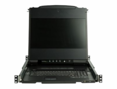 StarTech.com Dual Rail Rackmount KVM Console HD 1080p, Single Port DVI/VGA KVM with 17  LCD Monitor for Server Rack, Fully Featured 1U LCD KVM Drawer with Cables, USB Support, 44230 MTBF - Single Port