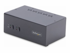 StarTech.com 2-Port Dual-Monitor DisplayPort KVM Switch, 4K 60Hz, 2x USB 5Gbps Hub Ports, 2x USB 2.0 HID Ports, Hotkey and Push-Button Switching, TAA Compliant - ESD Level 3 Protection (P2DD46A2-KVM-S