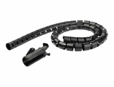 StarTech.com 2.5m (8.2ft) Cable Management Sleeve - Spiral - 1  (25mm) Diameter - W/ Cable Loading Tool - Black (CMSCOILED2) - Sada pro spojkování kabelů - černá - 2.5 m