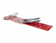 StarTech.com Dual M.2 PCIe SSD Adapter Card, x8 / x16 Dual NVMe or AHCI M.2 SSD to PCI Express 4.0, Up to 7.8GBps/Drive, For 2242/2260/2280/22110mm PCIe M-Key M2 SSDs, Bifurcation Required - PC/Linux 