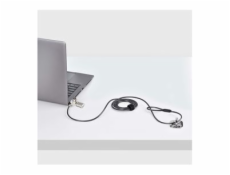 StarTech.com 10-Pack Dual-Access Laptop Lock, 6.5ft (2m) Keyed Alike and Combination Security Cable Lock for K-Slot Devices, Computer Anti-Theft Steel Cable - Bezpečnostní kabelový zámek - černá a stř