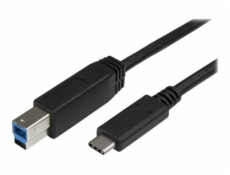 StarTech.com USB C to USB B Printer Cable - 6 ft / 2m - USB C Printer Cable - USB C to USB B Cable - USB Type C to Type B (USB315CB2M) - Kabel USB - 24 pin USB-C (M) do USB Type B (M) - USB 3.1 Gen1 -
