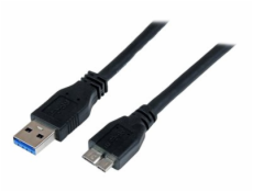 StarTech.com 1m 3 ft Certified SuperSpeed USB 3.0 A to Micro B Cable Cord - USB 3 Micro B Cable - 1x USB A (M), 1x USB Micro B (M) - Black (USB3CAUB1M) - Kabel USB - Micro-USB typu B (M) do USB typ A 