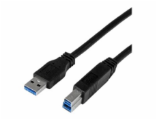 StarTech.com 1m 3 ft Certified SuperSpeed USB 3.0 A to B Cable Cord - USB 3 Cable - 1x USB 3.0 A (M), 1x USB 3.0 B (M) - 1 meter, Black (USB3CAB1M) - Kabel USB - USB Type B (M) do USB typ A (M) - USB 