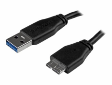 StarTech.com 0.5m 20in Slim USB 3.0 A to Micro B Cable M/M - Mobile Charge Sync USB 3.0 Micro B Cable for Smartphones and Tablets (USB3AUB50CMS) - Kabel USB - Micro-USB typu B (M) do USB typ A (M) - U