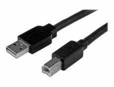 StarTech.com 15m / 50 ft Active USB 2.0 A to B Cable - Long 15 m USB Cable - 50 ft USB Printer Cable - 1x USB A (M), 1x USB B (M) - Black (USB2HAB50AC) - Kabel USB - USB typ B (M) do USB (M) - USB 2.0