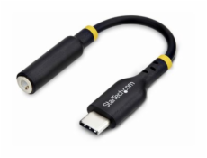 StarTech.com USB-C Audio Adapter to 3.5mm TRRS Jack, Headphone Aux Dongle - Adaptér USB-C/jack sluchátek - 24 pin USB-C s piny (male) do 4 pólový mini jack se zdířkami (female) - 12.7 cm - černá