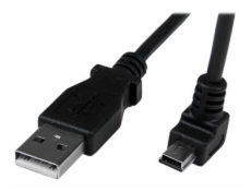 StarTech.com Down Angle Mini USB Cable - 2m - Black - USB A to Mini USB B - USB to Mini USB Cable - Mini USB Charger - USB A to Mini B (USBAMB2MD) - Kabel USB - USB (M) do mini-USB typ B (M) - USB 2.0