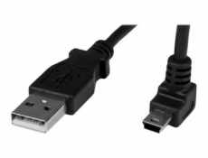 StarTech.com 1m Mini USB Cable Cord - A to Up Angle Mini B - Up Angled Mini USB Cable - 1x USB A (M), 1x USB Mini B (M) - Black (USBAMB1MU) - Kabel USB - USB (M) do mini-USB typ B (M) - 1 m - 90° kone